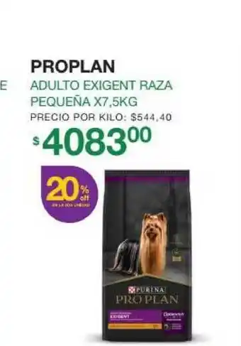 Puppis Purina ProPlan Adulto Exigent Raza Pequeña X7,5Kg oferta