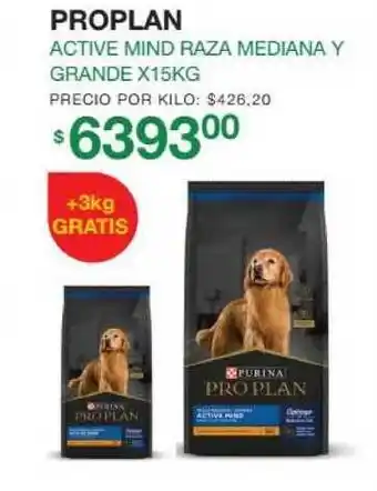 Puppis Purina ProPlan Active Mind Raza Mediana Y Grande X15Kg oferta