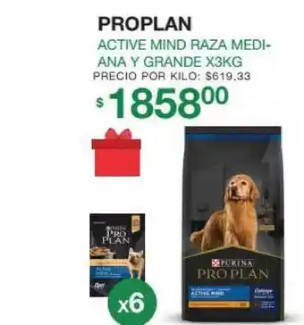 Puppis Purina ProPlan Active Mind Raza Mediana Y Grande X3Kg oferta