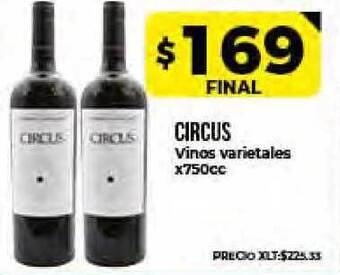 Supermayorista Vital Circus Vinos Varietales x 750cc oferta