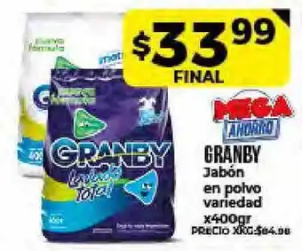 Supermayorista Vital Granby Jabón en polvo variedad x 400gr oferta