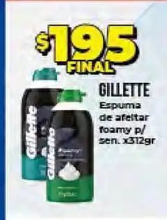 Supermayorista Vital Gillette Espuma de afeitar foamiy p/sen. x312gr oferta