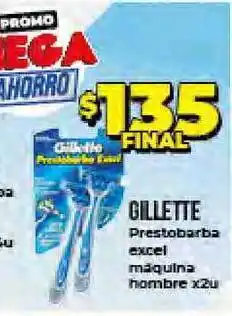 Supermayorista Vital Gillette Prestobarba excel maquina hombre x2u oferta