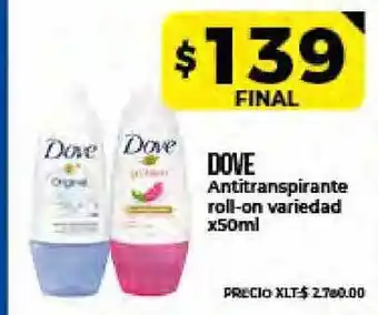 Supermayorista Vital Dove Antitranspirante roll-on variedad x 50ml oferta