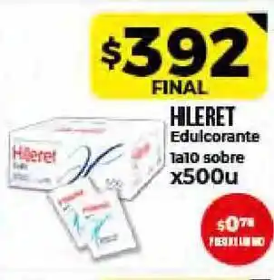 Supermayorista Vital Hileret Edulcorante 1a10 sobre x500u oferta