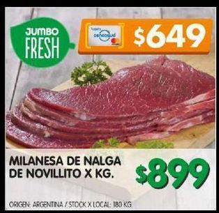 Jumbo Milanesa de nalga de novillito x kg oferta
