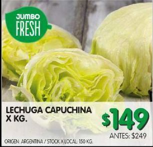 Jumbo Lechuga capuchina x kg oferta