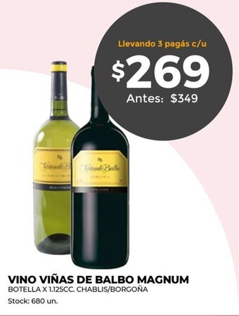 Supermercados Tadicor Vino Viñas De Balbo Magnum oferta