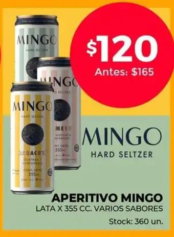 Supermercados Tadicor Mingo Aperitivo Lata x 355 cc Varios Sabores oferta