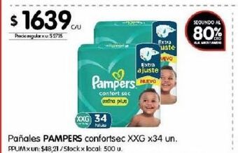 Disco Pañales pampers confortsec oferta
