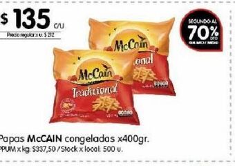 Papas mccain congeladas x 400 gr