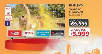 Naldo Lombardi Philips smart tv pud6654/77 oferta