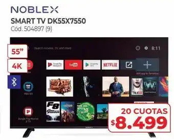 Naldo Lombardi Noblex smart tv dk55x7550 oferta