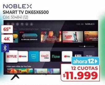 Naldo Lombardi Noblex smart tv dk65x6500 oferta