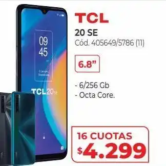 Naldo Lombardi Smartphone tcl 20 se cód. 405649/5786 oferta