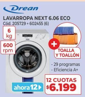 Naldo Lombardi Drean lavarropa next 6.06 eco oferta