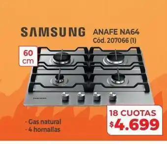 Naldo Lombardi Samsung anafe na64 gas oferta