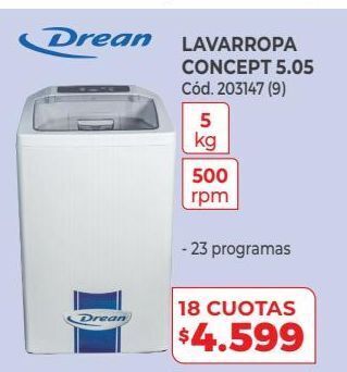 Naldo Lombardi Drean lavarropa concept 5.05 oferta