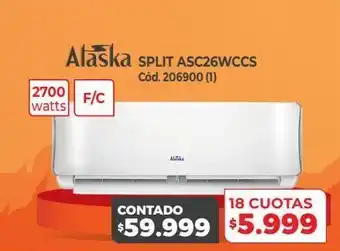 Naldo Lombardi Aire acondicionado split alaska 2700w oferta