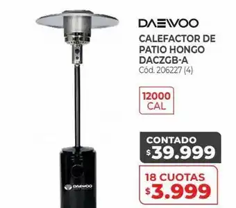 Naldo Lombardi Calefactor daewoo de patio hongo 12000cal oferta