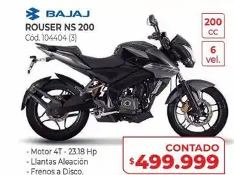 Naldo Lombardi Moto bajaj rouser ns 200 oferta