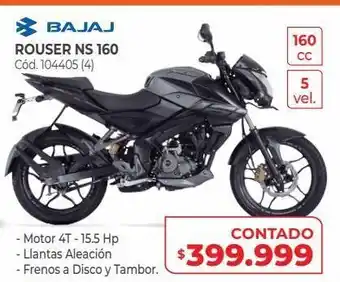Naldo Lombardi Moto bajaj rouser ns 160 oferta