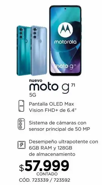 Coppel Celular moto g71 motorola 5g oferta