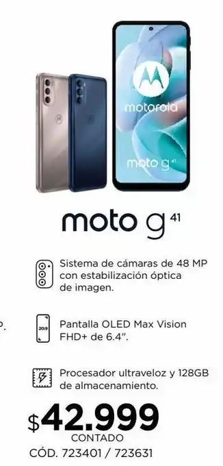 Coppel Celular moto g 41 motorola 5g oferta