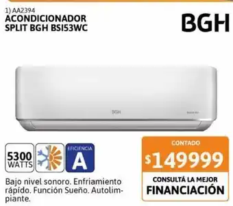 Cetrogar Aire acondicionado split bgh 5300w frã­o calor ea bsi53wc inverter oferta