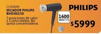 Cetrogar Secador de pelo philips bhd302/10 1600w dc oferta