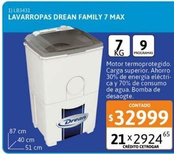 Cetrogar Lavarropas drean family 7 max 7kg oferta