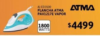 Cetrogar Plancha atma pav1217e vapor 1800w oferta