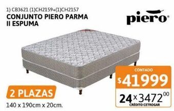 Cetrogar Conjunto piero parma ii espuma 140 x 190cm oferta