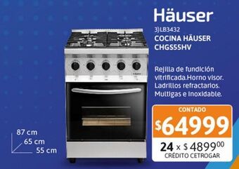 Cetrogar Cocina hauser chgs55hv 55cm oferta