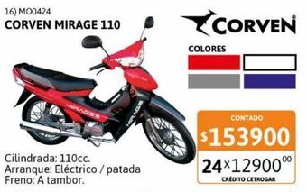 Cetrogar Corven mirage 110 oferta
