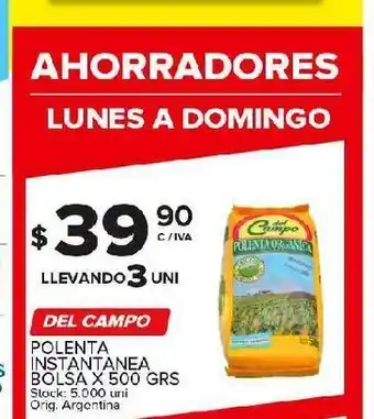 Carrefour Maxi Polenta instantánea del campo x 500 grs oferta