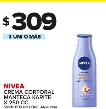 Carrefour Maxi Crema corporal nivea x 250 cc oferta