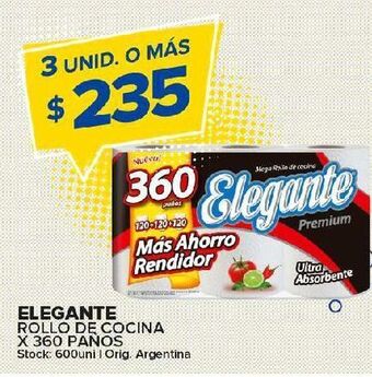 Carrefour Maxi Rollo de cocina elegante x 360 paños oferta