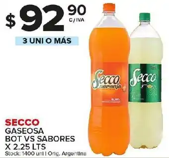 Carrefour Maxi Gaseosa secco x 2.25 lts oferta