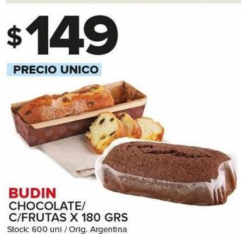 Carrefour Maxi Budín de chocolate/con frutas x 180g oferta