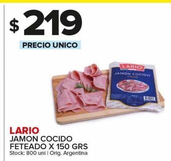 Carrefour Maxi Jamón cocido lario x 150g oferta