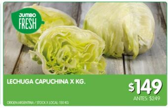 Jumbo Lechuga capuchina kg oferta
