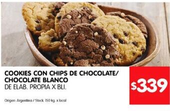 Disco Cookies con chip de chocolate / blanco x un oferta