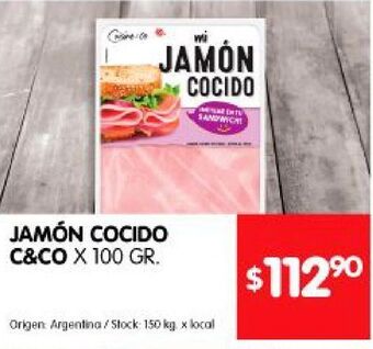 Disco Jamón cocido c&co 100g oferta