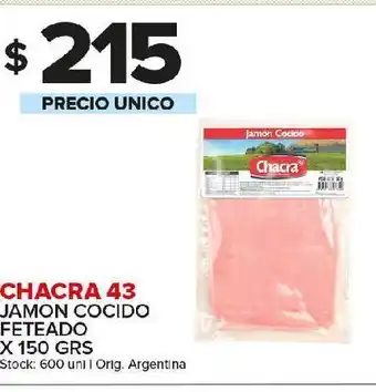 Carrefour Maxi Jamón cocido chacra 43 x 150 grs oferta