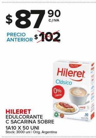 Carrefour Maxi Edulcorante hileret 50un. oferta