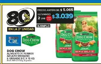 Carrefour Maxi Alimento para perros dog chow x 15 kg oferta