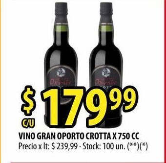 Punto Mayorista Vino gran oporto crotta x 750 cc oferta