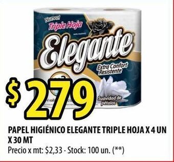 Punto Mayorista Papel higiénico elegante triple hoja x 4 un x 30 mt oferta