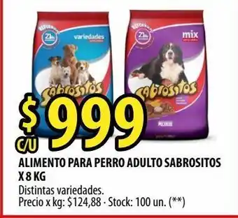 Punto Mayorista Alimento para perro adulto sabrositos x 8 kg oferta